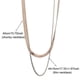 thumbnail image 2 of Collar de espiga de doble capa, joyería minimalista de moda, largo, para mujeres y niñas, oro rosa, 2 of 3