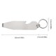 thumbnail image 3 of 4Pcs Pocket Bottle Opener with Keychain Stainless Steel Beer Bottle Opener Bartender Bar Can Opener Keyring Easy to Use, 3 of 4