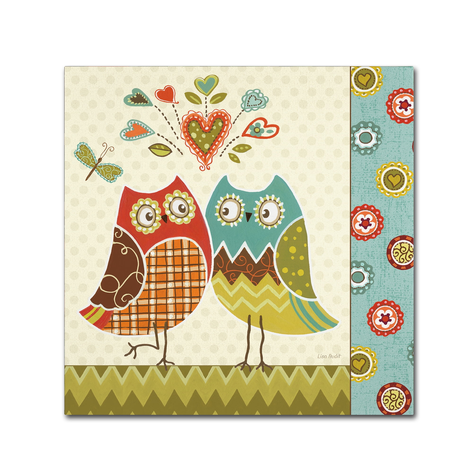 Trademark Fine Art "Owl Wonderful II" Canvas Art by Lisa Audit