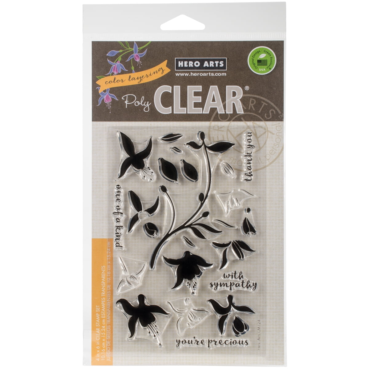 Hero Arts Color Layering Fuchsia Photopolymer Stamps