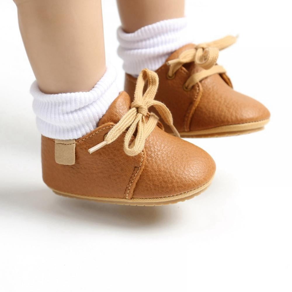 Baby Boys Girls Shoes Infant Leather Sneakers Newborn Mini Kids Crib Moccasins Toddler Oxford Anti-Slip Dress First Walker 