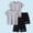 Gray, variant on Afuyipoi Boys 2-Piece Active Summer Set (5-12 Years) Breathable Night Reflective Printed Sporty Short Sleeve T-Shirt and Shorts Outfit Dark Gray 7/8