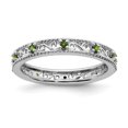 thumbnail image 1 of Sterling Silver Stackable Expressions Peridot Ring - Size 10, 1 of 3