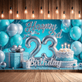 thumbnail image 5 of Balloon Decoration Happy 23rd Birthday Banner Gift Design Cake Decoration Star Pattern for Birthday Party Event Celebration, 5 of 7