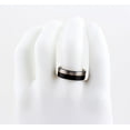 thumbnail image 5 of Tungsten Carbide Rings for Men Wedding Bands for Him 6mm Silver Black Off-Center Rose Gold, 5 of 5