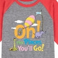 thumbnail image 3 of Dr. Seuss - Oh! The Places You'll Go - Toddler And Youth Raglan Graphic T-Shirt, 3 of 7