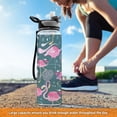 thumbnail image 5 of Motivational Water Bottle 32 oz with Straw, BPA Free Reusable Fitness Sport Bottle Perfect for Travel, School, Outdoors, and Gym Pink Flamingo, 5 of 6