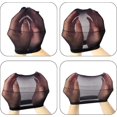 thumbnail image 3 of BRILLAR Gorro de peluca de nailon transpirable - 6 piezas (marrón), 3 of 4