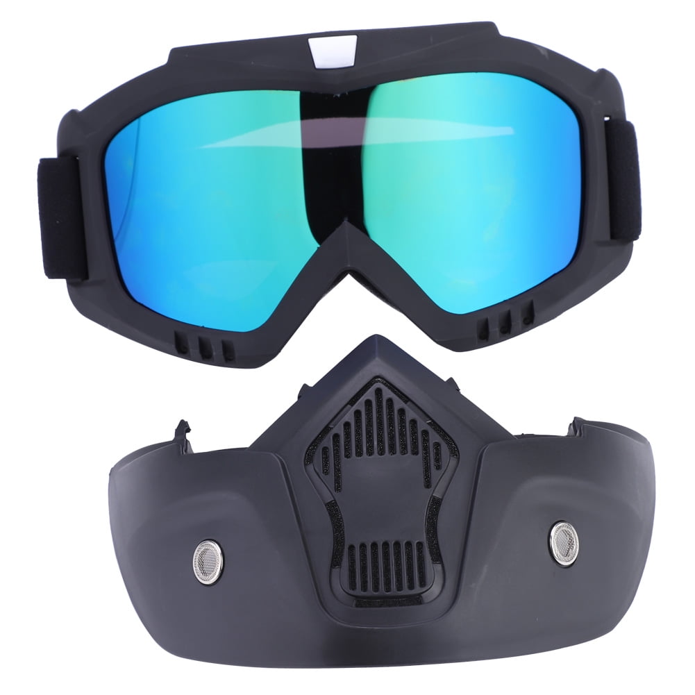 Winter Sports Goggles Ski Snowboard Face Mask w/ Detachable Eye Glasses-Colorful 