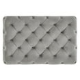 thumbnail image 5 of Weston Home Bowman Rectangular Tufted Ottoman with Casters, Grey Velvet, 5 of 7