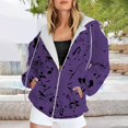 thumbnail image 2 of Pyhlmscde Winter Coats for Women, Fall Coats, Hoodies for Women, Women's Zip Up Hoodies Casual Long Sleeve Jacket Oversized Lightweight Pullover Sweatshirts with Pockets Purple XL, 2 of 5