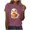 01#Wine Halloween Tops, variant on Htigea Women's Crew Neck Short Sleeve Tshirts Cotton Daisy Graphic Tees Lightweight Summer Casual T-Shirts Outdoor Active Tops White,L
