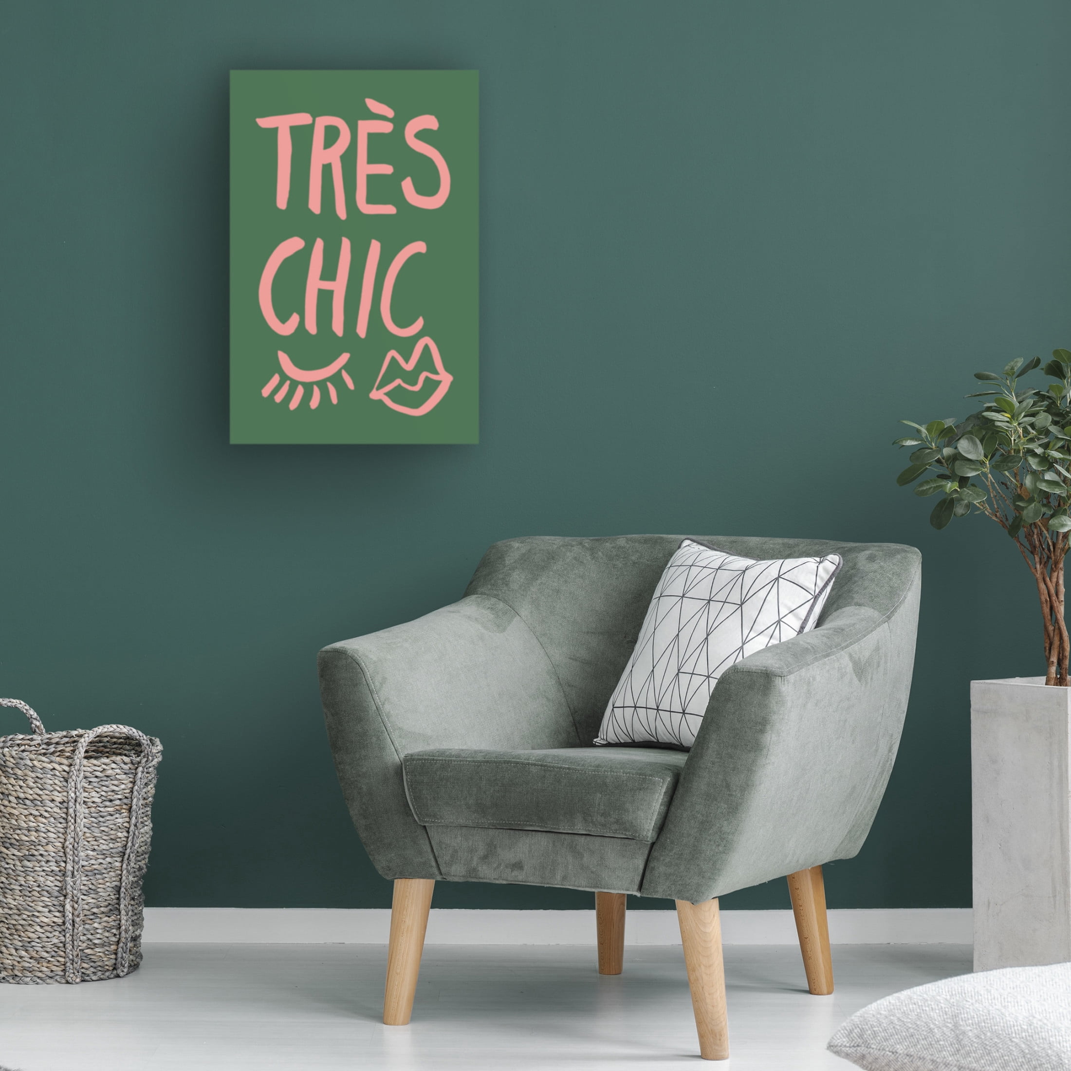 Canvas Wall Art - Pictufy Studio 'Traus Chic Green' Wall Art for Living Room, Bedroom, or Office Décor by Trademark Fine Art - 22 x 32 Inches