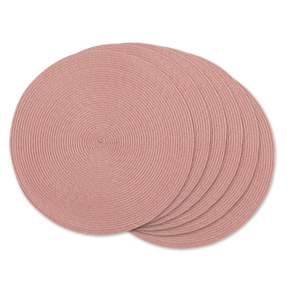 Pink Sorbet Round PP Woven Placemat (Set of 6)