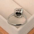 thumbnail image 2 of Black ring, pear shaped ring, black Onyx ring, engagement ring silver, black gemstone ring, 2 of 2