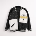 thumbnail image 3 of Women's Gameday Couture Black Iowa Hawkeyes Oversized Inner Drive Varsity Rhinestone Full-Snap Bomber Jacket, 3 of 5