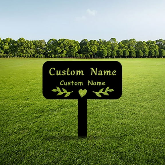 Custom Memorial Tree Sign With Stake,Personalized Tree Metal Garden Marker,Tree Garden Sign,Tree Plaque Marker,Metal Name Plate