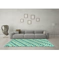 thumbnail image 3 of Ahgly Company Indoor Round Abstract Light Blue Modern Area Rugs, 5' Round, 3 of 4