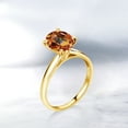 thumbnail image 4 of Gem Stone King 2.00 Ct Oval Ecstasy Mystic Topaz 10K Yellow Gold Ring, 4 of 4