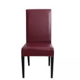 thumbnail image 2 of PU Leather Dining Chair Seat Cover Stretch Wedding Banquet Home Party Slipcovers, 2 of 9