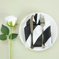 thumbnail image 5 of Balsa Circle 20 Pieces Black White Disposable Stripes 20" x 20" Satin Table Napkins, 5 of 8