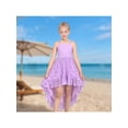 thumbnail image 2 of Sunny Fashion Girls Dress Lilac Lace Floral Hi-lo Strap Summer Holiday Elegant Princess 10 Years, 2 of 7