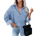 thumbnail image 2 of LYXSSBYX Womens Long Sleeve Tops Hot Sale Clearance Women's Casual Solid Color Pockets Buttons Long Sleeve Tops Blouse Outwear Coat, 2 of 5