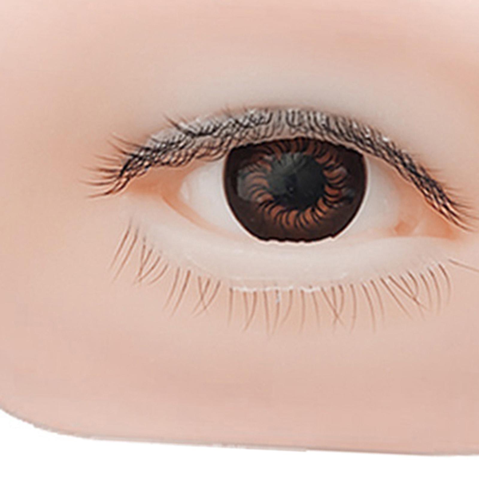 Serenable 5D Silicone Eye Model Practice Three Layer Upper Eyelash Practice Model Professional for Eyelash Extension for Artists Salon Right Eye