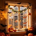 thumbnail image 4 of Halloween Pumpkin Leaf Garland, Artificial Fall Harvest Vine Decoration, Mixed Color Floral Garland, Flexible Hanging Greenery For Fireplace Door Wall Window Table Party Holiday Decor, 4 of 6