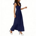 thumbnail image 5 of Women's Summer Dresses Solid-Color V-Neck with Ruffled Flare Sleeves Weekend Wear and Everyday Use., 5 of 6