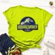 thumbnail image 3 of Camiseta vintage de Jurassic Park para mujer, camiseta de dinosaurio, camiseta de verano para mujer, camiseta geek, camiseta blanca de manga corta para mujer, ropa urbana genial, 3 of 5