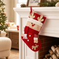 thumbnail image 5 of Christmas Stocking Classic Large Christmas Stockings, Vintage Plush Reindeer Christmas Stocking with Sturdy Hanging Loop, Christmas Decorations for Fireplace Mantel Home Display by XSAOP, 5 of 9