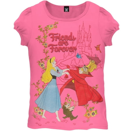 Disney Princesses - Friends Forever Girls hot pink Juvy T-Shirt