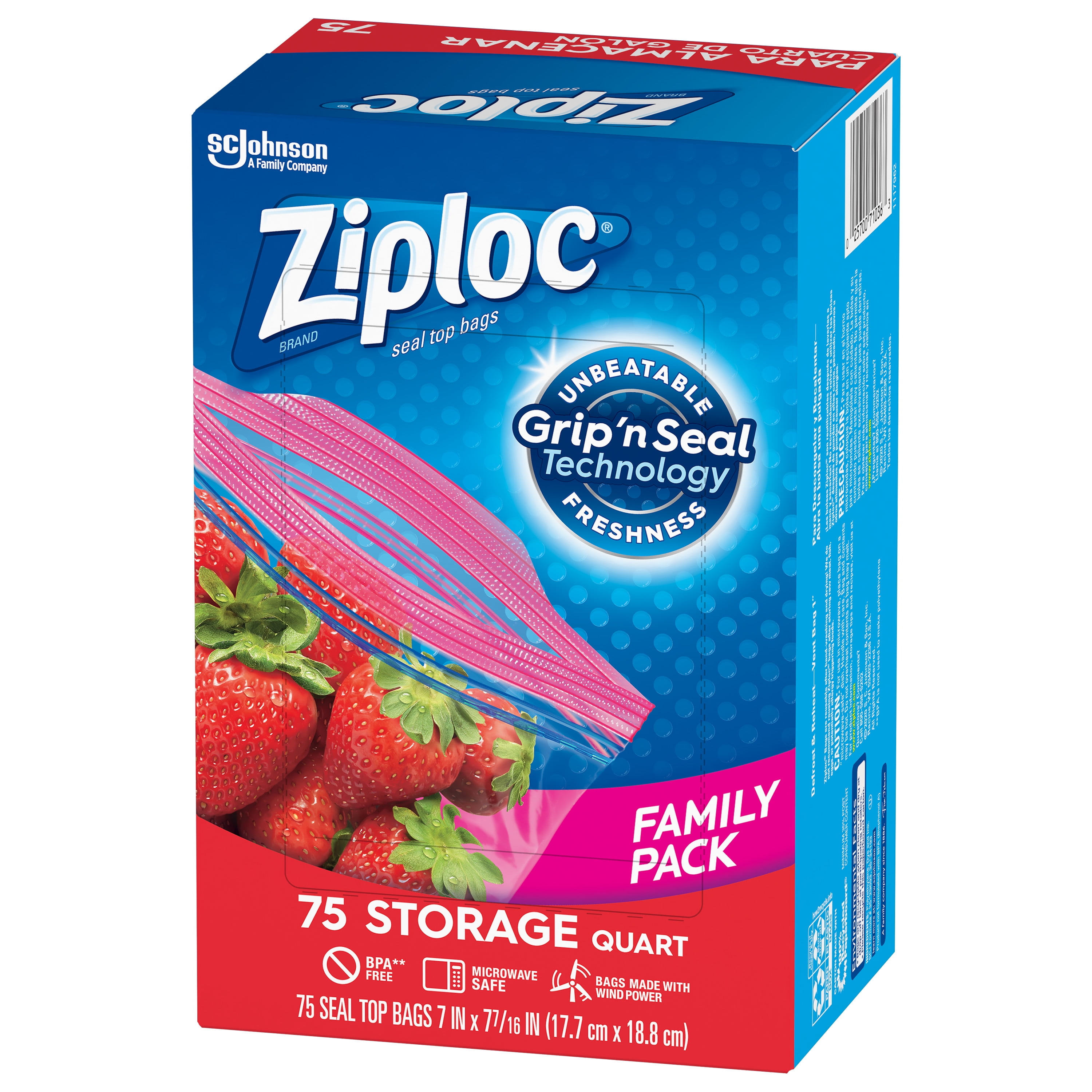 ziploc quart storage bags