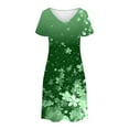 thumbnail image 4 of Patlollav Womens Fashion Summer Print Short-Sleeved V-Neck Casual Dress, 4 of 6