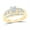 10Kt Yellow 10, variant on 10K Yellow Gold Princess Diamond Cluster Bridal Engagement Ring 0.50cttw