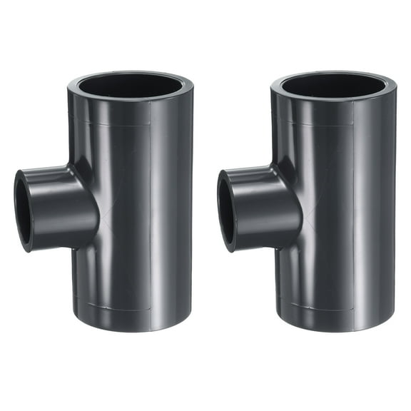 Uxcell 2Pcs Tee Fitting 1-1/4 x 3/4" 3 Way Connector Pipe Coupling