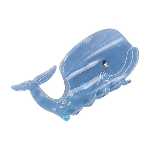 1 Pc Cute Fat Whale Hair Clips Hairdo Clip for Women 3.94"x1.57"x1.89" Blue Purple