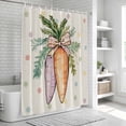 thumbnail image 5 of Orange Purple Carrot Shower Curtain Set - 72" x 78" Washable Bathtub Curtain with 12 Hooks, Vintage Colorful Polka Dots Waterproof Fabric Stall Shower Curtains for Bathroom/Bathtub Décor, 5 of 6