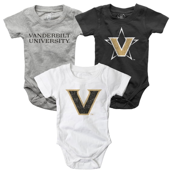 Infant Wes & Willy Vanderbilt Commodores Three-Pack Bodysuit Set