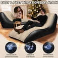 thumbnail image 4 of HQinX Inflatable Sofa with Electric Pump, Flocked Blow-Up Couch, Portable Air Bed for Bedroom, Living Room & Camping, 4 of 7