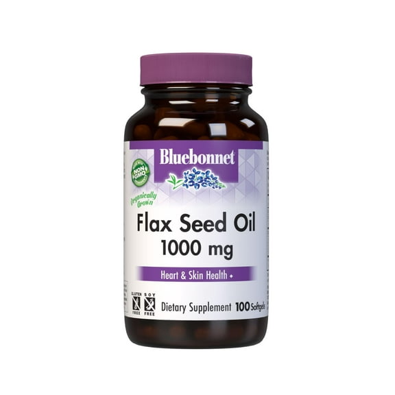 Bluebonnet Nutrition Flaxseed Oil Softgels, 1000mg, 100 Count