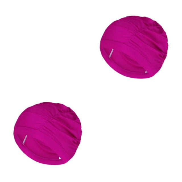 Guardoinrt Lightweight Bathing Cap For Swimmers Easy To And Durable Multi-functional rose red 2Set