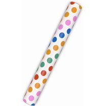 Wrapping Paper Mini Roll (Rainbow Polka Dot) for Birthdays, Baby Showers, Graduations, Any Occasion - 40 Sq. Ft.