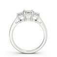 thumbnail image 4 of Ethan Jewel 1.7 Ct Emerald Cut Moissanite Rings - 14K White Gold Plated Ring Anniversary Gift for Her - 3 Stone Wedding Engagement Moissanite Rings for Gifts - Special Occasion Rings Women's, 4 of 4