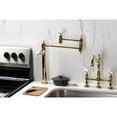 thumbnail image 2 of Kingston Brass KS3702PX Restoration Deck Mount Pot Filler Faucet, Polished Brass, 2 of 8
