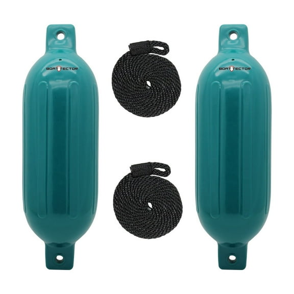 Extreme Max 3006.7608 BoatTector Inflatable Fender Value 2-Pack - 8.5" x 27", Teal