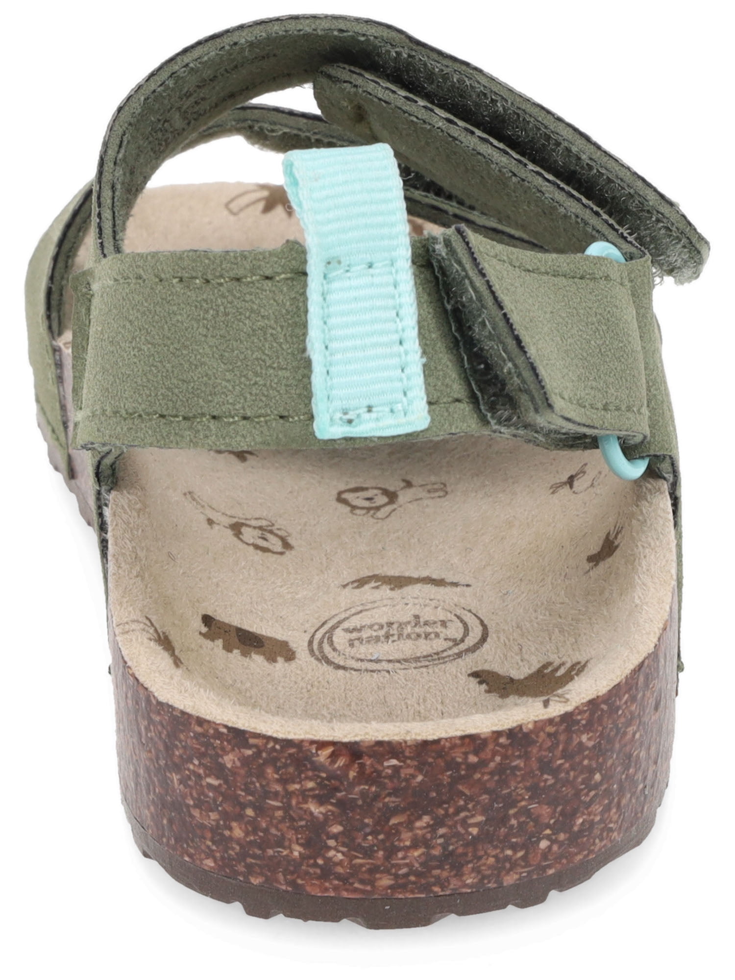 Wonder Nation Baby & Toddler Boys Two Strap Footbed Sandals