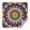 Colorful Tie Dye, variant on Blue Tie Dye Mandala Pattern Square Tablecloth,Waterproof Square Table Cover,Wipeable Spillproof Washable Table Cover for Home Kitchen Party Decor 42"X42"(107x107cm)