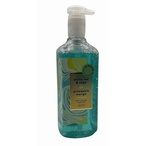 Bath and Body Works White Tea & Sage & Pineapple Mango Deep Cleansing Gel Hand Soap (8 fl oz / 236 ml)